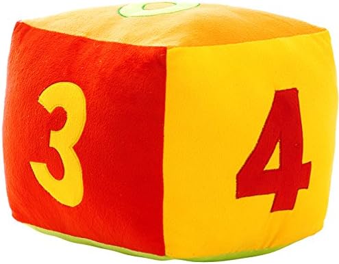 POPRY Creative Pillow Cushion Plush Toy Dice Size Digital Female Birthday Gift,Number,13 Centimeters
