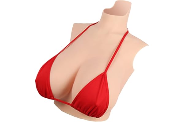 Faux Seins GéAntes RéAliste en Silicone ProthèSes Mammaires Fausse Poitrine Travesti D Cup pour Crossdresser DéGuisement Drag Queen