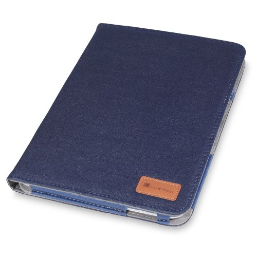 GreatShield VANTAGE Multi-Stand Denim Fabric Material Case w/ Sleep/Wake Function for Samsung Galaxy Tab 3 10.1 GT-P5210 – Dark Blue - 3