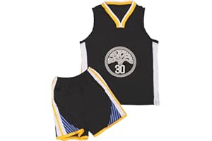 DaceStar Kids Basketball Kit, 2-Piece #30 Sleeveless Kids Basketball Jersey and Shorts, Boys Girls Basketball Kit, Pop Basketball Jersey Kit Gifts for 4 5 6 7 8 10 12 14 Years Old