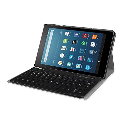 Fintie Bluetooth Tastatur Hülle für Fire HD 8 (7. Generation – 2017) / Fire HD 8 (2016 Modell) – Ultradünn Ständer Schutzhülle mit magnetisch abnehmbar drahtloser Bluetooth Tastatur, Marineblau - 8