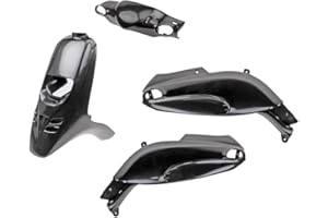 STREETPARTS24 Verkleidungsset Verkleidung Satz Schwarz 4-teilig passend für Gilera Storm Typhoon, Piaggio TPH 50 125