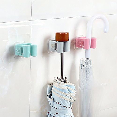 Mop Rack,ALISIAM Hooking Rack,1pcs Wall Mounted Mop Folder Umbrella Holder Brush Broom Hanger Storage Rack Kitchen Tool