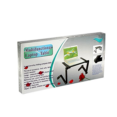 Portable Laptop Tisch Schreibtisch Ergonomische zusammenklappbar Notebook und Laptop Schreibtisch Tablett Ständer grau - 6