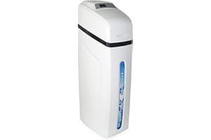 Naturewater Station d’adoucissement d’eau Automatique – 300 x 490 x 1100 mm – 2000 L/h – 1,5-5 bars – avec Réservoir 25 L – Échangeur Ions, Détartrant d’Eau Dure