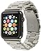 Produktbild Caseit Apple Watch Strap Uhrenarmband für Apple Watch 42mm aus Edelstahl Metall in Gliederband Design Verstellbar - Silber