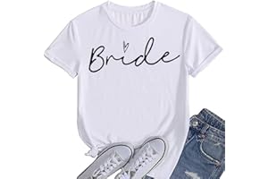 JPHCHSC Bride Tees Bridesmaid Party Tshirts Bride T-Shirts Bachelorette Party T Shirts Team Bride Hen Do Tops Tees 039