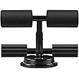 Amazon Brand - Symactive Sit-Up Bar with Foam Handle and Rubber Suction Base | Sturdy Foam Handle | Adjustable Height | Equipment for Sit-ups and Push-ups Assistant Device (Black)