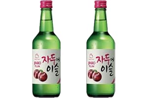 LET'S GO MARKET Jinro Plum Flavour Soju 350ml 13% Alc. / Vol(Pack of 2)