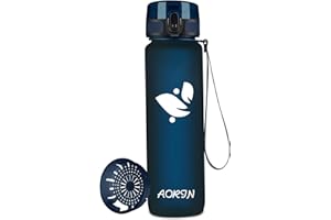 AORIN Butelka do picia – 350 ml/500 ml/750 ml/1 l, butelka na wodę, nie zawiera BPA i tritanu, szczelna, sportowa, dla dorosłych, dzieci, fitness, biegania, jogi, jazdy na rowerze, aktywności na