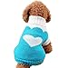 Produktbild Hawkimin Haustier Weicher Pullover, Nette Herz Erdbeermuster Sweatshirt Bequem Revers Farbblock Kleidung für Kleine Hundewelpen
