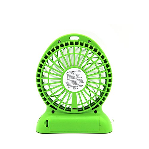 CoolFoxx Mini USB Lüfter, 3 Geschwindigkeiten Wiederaufladbare Ruhige Bedienung Portable Tisch Handheld Outdoor Kühlung Lüfter für Reisen Wandern Angeln Camping, Powered by NetBook, Computer MacBook, Power Bank und PC, 4,7 Zoll - 8