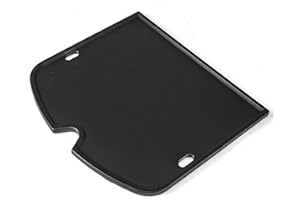 GFTIME Plancha de hierro fundido para Weber Traveler Parrilla de gas portátil Weber Parrilla al aire libre Sartén de cocina Pieza de repuesto Negro