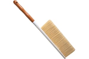 DOITOOL Cepillo De Mano para Polvo Cepillo De Limpieza Suave De Cerdas para Sofá Cama Alfombra Mango De Madera 15.74 Inch Ideal para Hogar Y Oficina