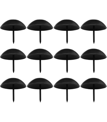 QUARKZMAN 50 stuks bekledings-/meubelspijkers, 11 mm x 13 mm, platte kop, decoratieve meubelspijkers, spijkers voor meubels, sofa hoofdsteunen, zwart