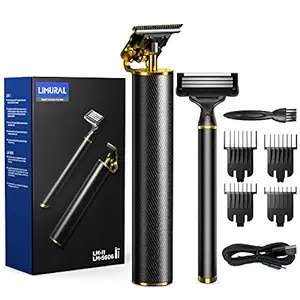 Limural Hair Trimmer for Men + Mens Razor , Liners for Men Clipper with 4 Guide Comb , Zero Gapped Trimmer for Barber & Stylist , Cordless Rechargeable?Beard Trimmer