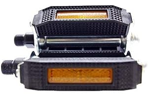 Raleigh - REA268 - Leisure Cycling Bicycle Pedal with 9/16 Inch Axle and Rubber Body in Black