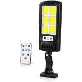 Orret Home G&uuml;neş Enerjili Solar LED Bah&ccedil;e Lambası, Kumandalı Hareket Sens&ouml;rl&uuml; 3 Modlu IP65 Dış Mekan Duvar Aydınlatma, Ayarla