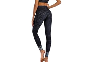 Chisportate High Waisted Sustainable Yoga Leggings, Active Tummy Control Super Soft Workout Pants for Women Fitness Running Gym Yoga Wear