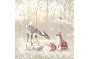 Crafty Things 4 x Paper Napkins - Silent Forest - Ideal for Decoupage/Napkin Art