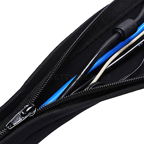LEADSTAR 5er Pack 50 cm Kabelschlauch Flexible Neoprene Kabelkanal Kabel Management mit Reißverschluss Schwarz - 2