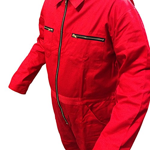 Arbeitsoverall Arbeitskombie Arbeitsanzug Schutzanzug Overall Rallye Fasching – Rot Gr. 46-60 - 2