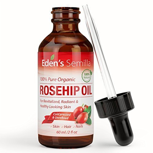 100% Hagebuttenöl – 60ml – Zertifiziertes BIO-Produkt – Revitalisiert Haut & Haar – Klinisch nachgewiesen – Natürlich / kaltgepresst & unraffiniert – NICHT fettend und SCHNELL einziehend – Zur täglichen Anwendung – Anti-Aging, nährt, hydriert und reduziert sichtbar kleine Fältchen, Narben, Dehnungsstreifen und Pigmentflecken – Geeignet für alle Hauttypen – Eden’s Semilla Essential Skin Care - 3