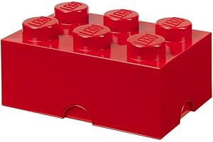 Room Copenhagen LEGO Storage Brick 6, czerwona