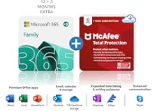 Microsoft 365 Family | Office 365 apps | Multiple PCs/Macs, Tablets and Phones | multilingual | + McAfee Total Protection 202