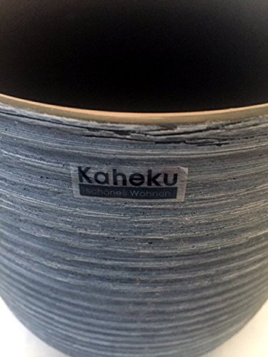 Blumentopf Übertopf Keramik grau hochwertig von Kaheku Ø 11 cm • 3 Größen zur Auswahl, Blumentöpfe Übertöpfe (Ø 11 cm • 9,5 cm hoch) - 5