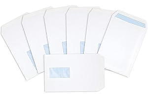 Postmaster A5 C5 Window Envelopes 229 x 162 mm 90 GSM Self Seal White 200 Pack