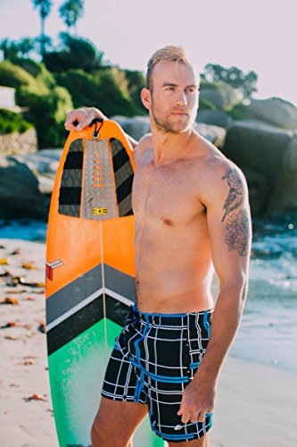 GUGGEN MOUNTAIN Herren Badeshorts Beachshorts Boardshorts Badehose kariert *High Quality Print* - 2