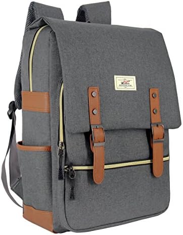 Laptop Bag - Tablet Backpack 15.6 inch - Business Travel Rucksack Anti-theft for Men Women College Student - Waterproof Canvas Casual Daypack