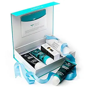 Bombay Shaving Company 3 Step Shaving Kit for Men | Exfoliating Scrub, Shaving Cream, Post-Shave Balm, Shaving Brush and Towel