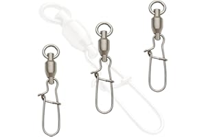 Phad Fishing 10 Pezzi Girelle Baril e Moschettoni Duo-Lock Dimensione 0# 1# 2# 3# 4# 5# 6# 7# 8# Connettore da Pesca