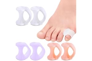 AVRUYPI 6 paires de séparateurs d'orteils, séparateurs d'orteils, protecteurs d'orteils, redresseurs de petits marteaux, pour éviter les frottements et soulager la pression