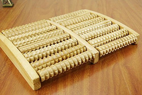 Dealglad Massageroller für die Füße, zur Entspannung, Holz, 8 Reihen, 2 Stück - 4