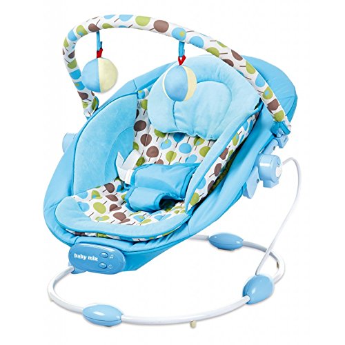 Baby Vibrating Musical Bouncer, Baby Rocker Chair, Hanging Ball Toys - BLUE