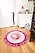 Produktbild Sigikid Marken Kinder Teppich, rosa, hochwertig mit süßem Kuschelpferd "Kali Kalimba" (Ø 120 cm rund)