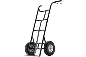 Avilia - Carrello con Ruote Portatutto in Acciaio da 250Kg per Trasporto Sicuro di Carichi Voluminosi, con Maniglie Antiscivolo, Ruote e Struttura Compatta Maneggevole (Nero)