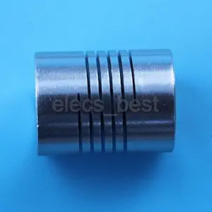 Generic 2pcs Silver 5 * 5mm Aluminium Couplings for Connect Stepper Motor and 3D Printer