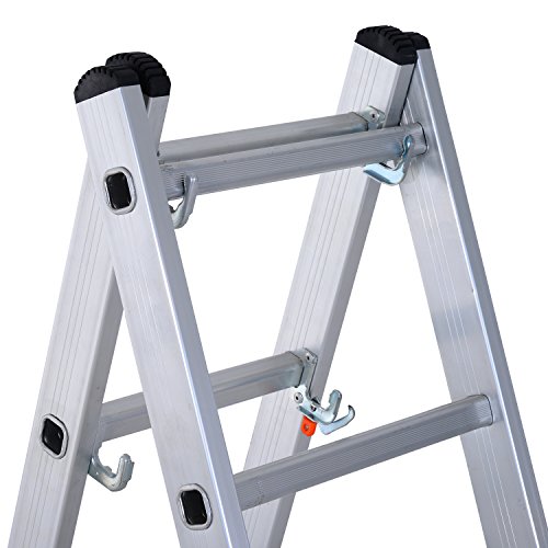 Homcom® 3 in 1 Alu Arbeitsgerüst Leitergerüst Kleingerüst Leiter Gerüst Mehrzweckleiter - 9