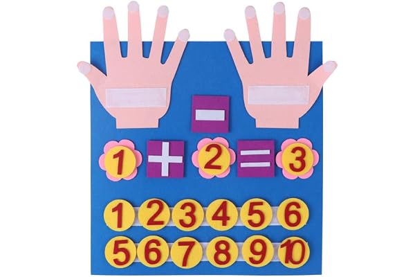 Tableau en feutre avec chiffres pour les tout-petits, jouet éducatif Montessori pour les mathématiques