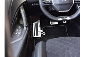 AUTOCOVR Repose-pied en acier pour Peugeot.2008 II / 208 II – 1 pièce 208 2008 2019 + accessoires repose-pieds sport inox métal brossé intérieur décorations Tuning