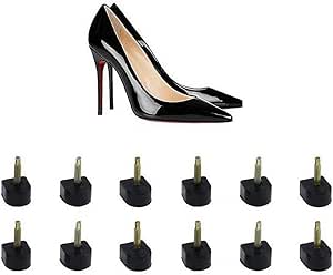 6 paia di gommini per tacchi, colore nero. Utili per riparare le tue scarpe  e sostituire i gommini rovinati dei tuoi tacchi. Per donne e ragazze :  Amazon.it: Salute e cura della