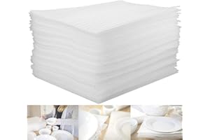 ASelected 100 Pcs Packing Supplies Cushion Foam Sheets 12" x 12" Foam Wrap Sheets to Protect Dishes China Glasses Plates for Moving House Packing