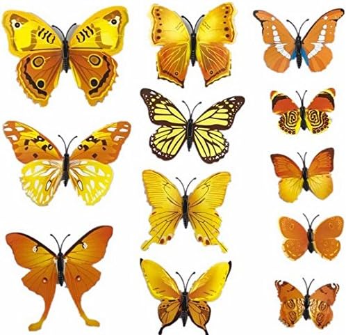 Home Decor 12 PCS 3D Butterfly Stickers Making Stickers Wall Stickers Crafts Butterflies