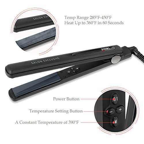 BESTOPE Haarglätter Keramikplatten Glätteisen mit LED Anzeige und Tastensperre Hair Styler Auto-abschalten Hitzebeständige Haarbürste - 2