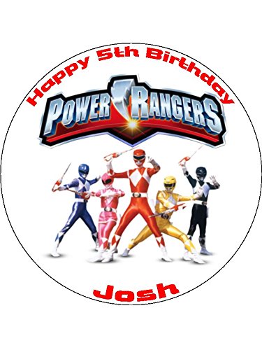 Power Rangers 7 5 Round Personalised Birthday Cake Topper Printed On Icing Buy Online In Burkina Faso At Desertcart