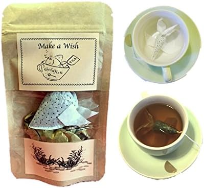 Goldfish tea bag, PEPPERMINT &amp; MELISSA, Make a Wish gift, Personalised Good Luck gifts, gift for colleague, tea gift, small tea gift, novelty gift